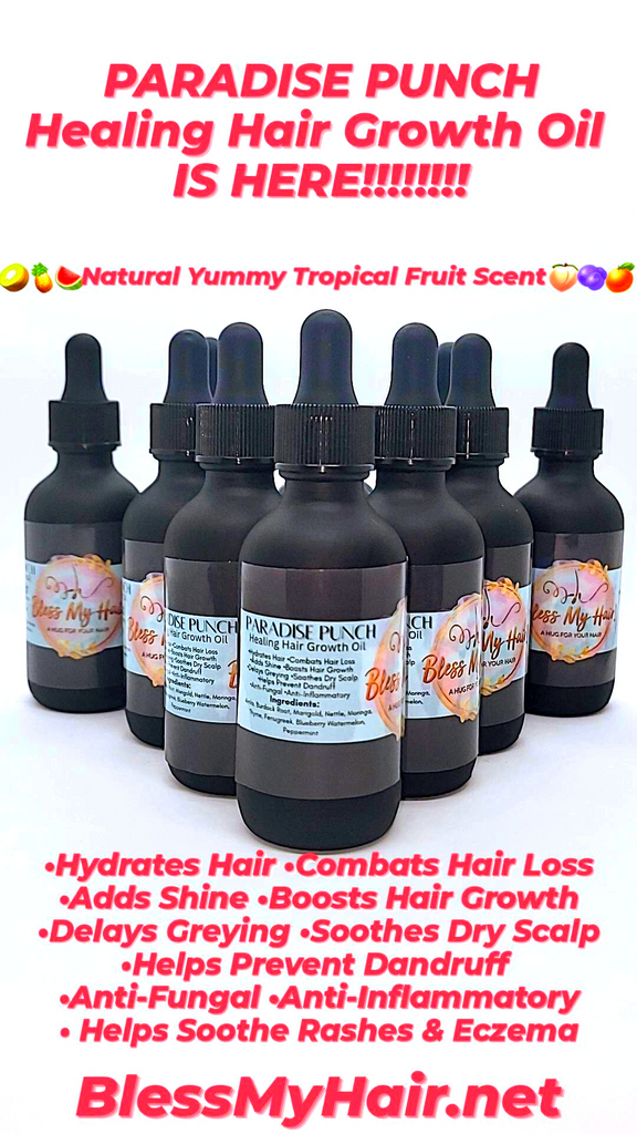 4 oz.  PARADISE PUNCH Healing Hair Growth Essential Oil Blend w/Chebe & Black Seed